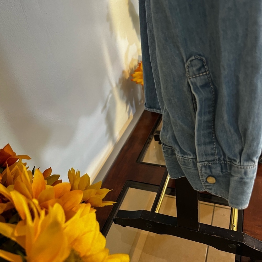 Girl Krazy Light Blue Denim Men's Shirt - Picture 3 of 4